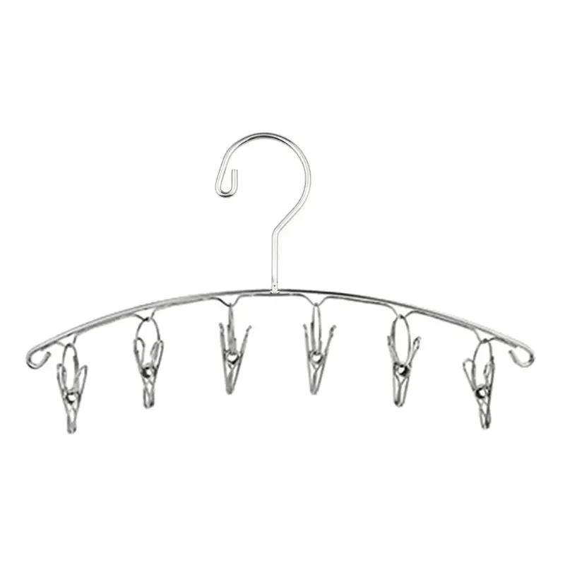 

Windproof Clothes Hanger Laundry Socks Gloves Hanging Rack Stainless Steel Magic Fixed Clip Shelf Outdoor