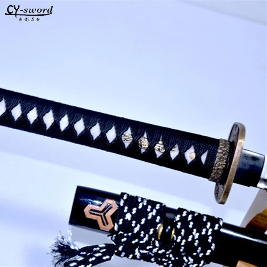 Hand Forged Quenched 9260 Spring Steel Full Tang Blade Japanese Katana Samurai Battle Ready Sword sharpened