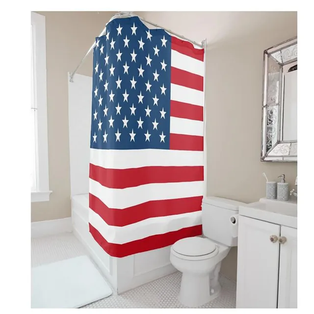 USA drapeau de douche Rideaux Crochets Rideau tissu Imperméable ... USA drapeau de douche Rideaux Crochets Rideau tissu Imperméable ...