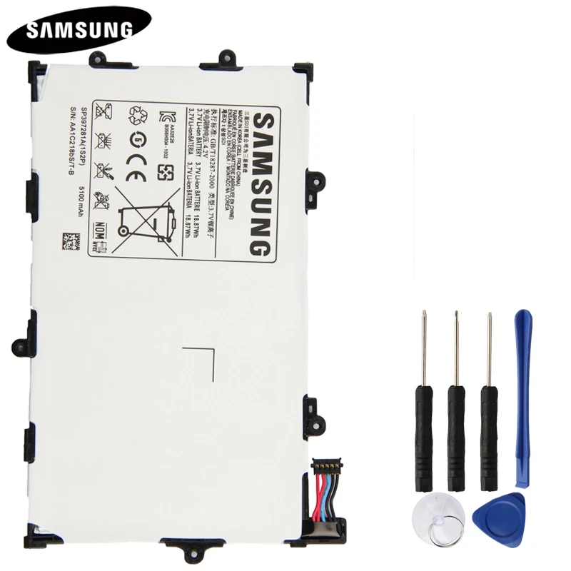 Аккумулятор для планшета SP397281A(1S2P) для samsung Galaxy Tab 7,7 i815 P6800 P6810, настоящий Аккумулятор для планшета 5100 мАч SP397281A