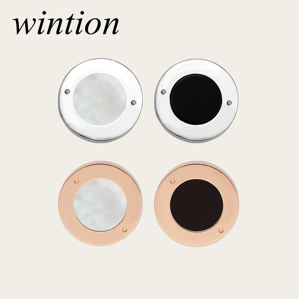 

Wintion Bgl ceramics Stud Earrings 1:1 Original 100% 925 Sterling Silver Women Free Shipping Jewelry High-end Quality Gift Have logo