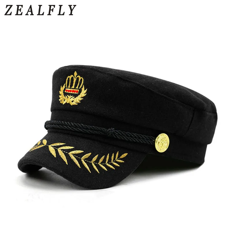 black navy hat