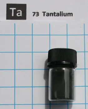 

5g 99.95% Tantalum Metal Powder in Glass Vial - Pure Element 73 sample