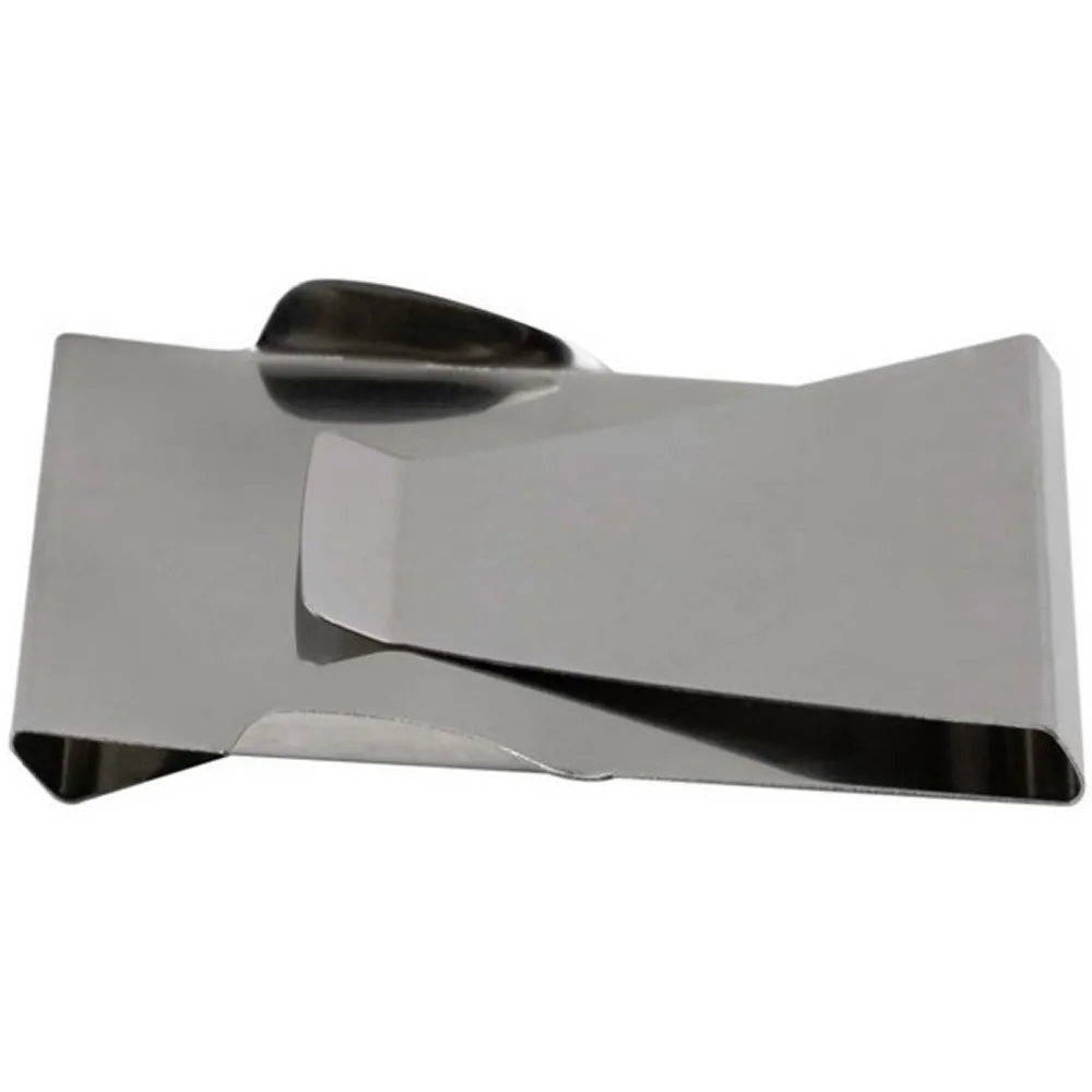 

Men Slim Stainless Steel Double Sided Money Clip Wallet Credit Card ID Holder Geometric Wallet
