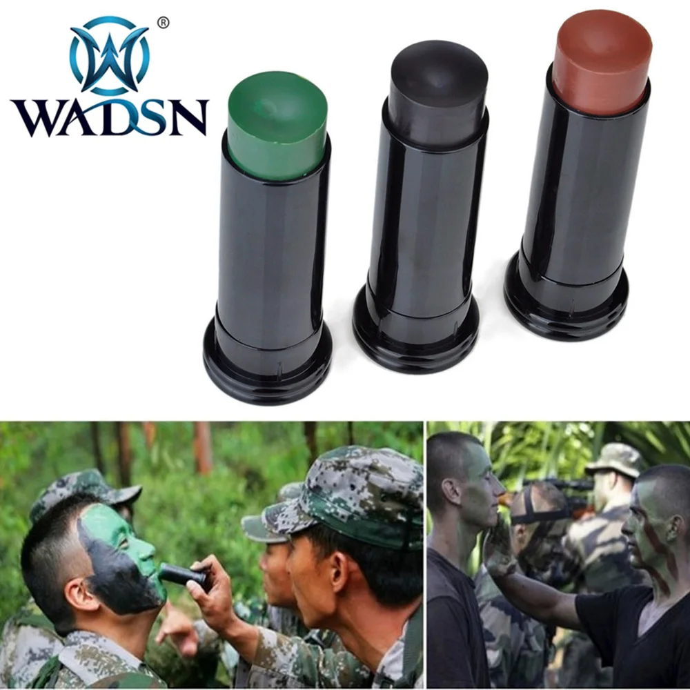 

WADSN Softait Paint Face Camo Rotate tube Makeup oil 3 Color Sticks for Hunting Facial Camouflage EX411 Tactical Blind Accessory