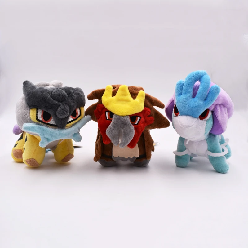 

15-17cm Raikou Suicune Entei Plush Cartoon Doll Toys Hot Japanese Anime Figure Stuffed Dolls Toy Popular For Kids Christmas Gift