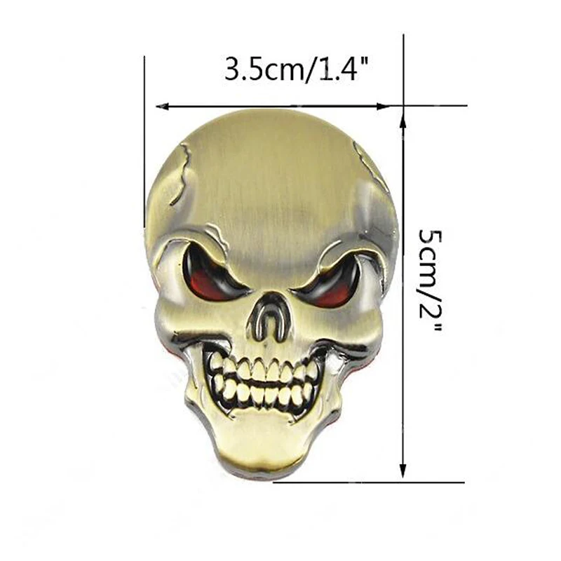 2 шт. металлическая эмблема в виде головы дьявола 3 м|emblem sticker|skull metalskull emblem |