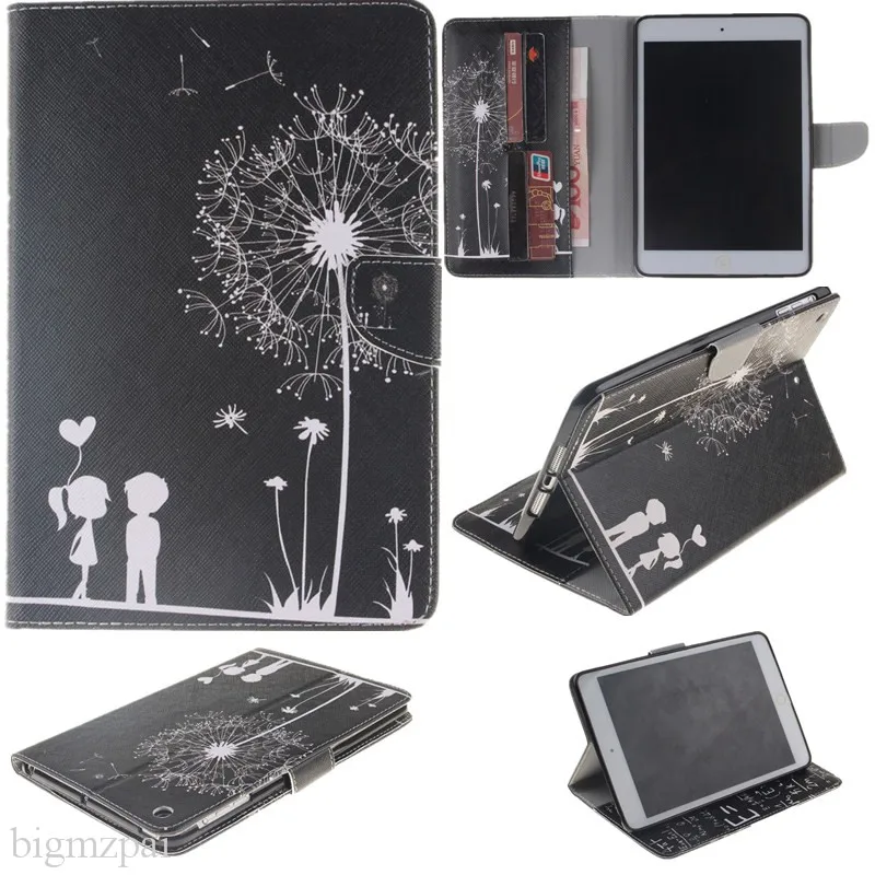 Lovely 2 Sides Painted Stand Wallet Flip Case For iPad Air 1 Case PU Leather Tablet Cover For Ipad 5 9.7 Inch With Card Holder (9)