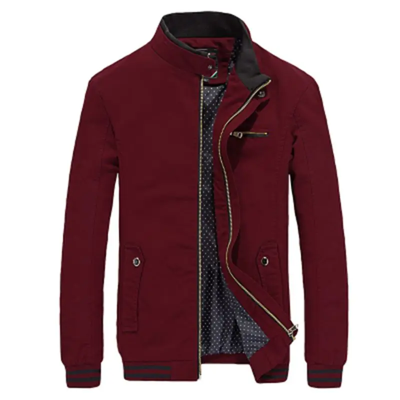 Zozowang Brand New Autumn Men Casual Jacket Coat Mens Fashion Washed 100% Cotton Brand-Clothing Jackets Male Coats Zipper Sales