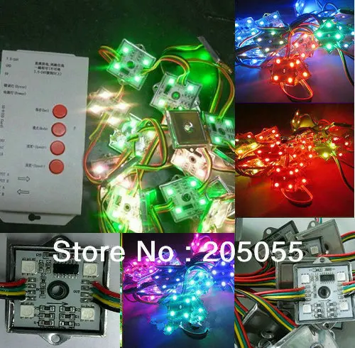 100 шт. SPI программируемый WS2801 4 светодиодный пиксельный модульный строка 5050 RGB SMD