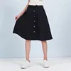 9 Colors Black Red Large Size M-7XL Bow Skirt Casual Elastic Waist Skirts Women 2022 Summer New Arrivals Buttons Pure Skirt Girl ► Photo 2/5