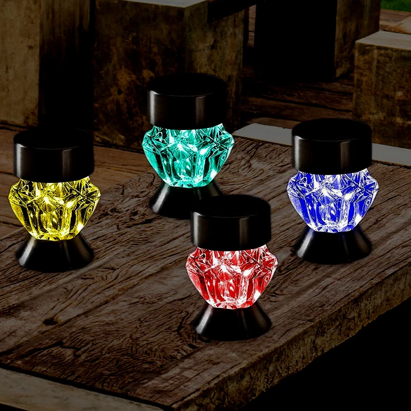 

Eco-Friendly Solar Light Ground Lamp Disk Lights 4 Pcs Light-Controlled IP65 Waterproof Colorful Color Security Outdoor Street