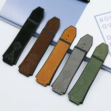 Мужской кожаный Скраб ремешок для часов Hublot анти-пот Складная Пряжка 19 мм x 25 мм женские аксессуары для часов