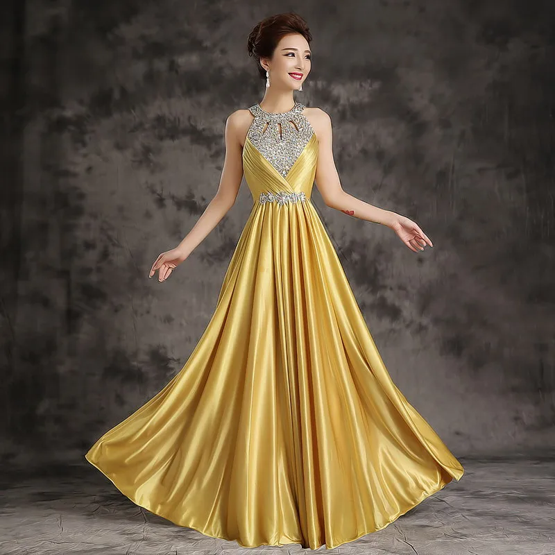 Hot Sale Halter Evening Dress 2017 Satin Sexy Formal Prom Party Gowns Elegant Long Dresses Floor Length E086 In From Weddings Hot Sale Halter Evening Dress 2017 Satin Sexy Formal Prom Party Gowns Elegant Long Dresses Floor Length E086 In From Weddings