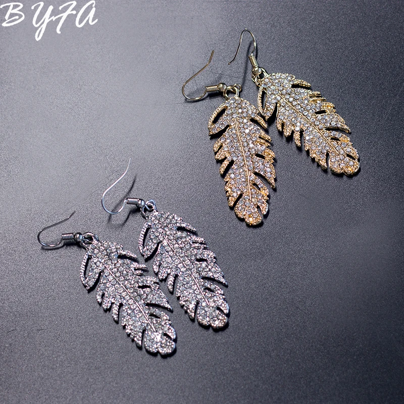 1 пара модные богемные хрустальные винтажные массивные серьги с золотыми