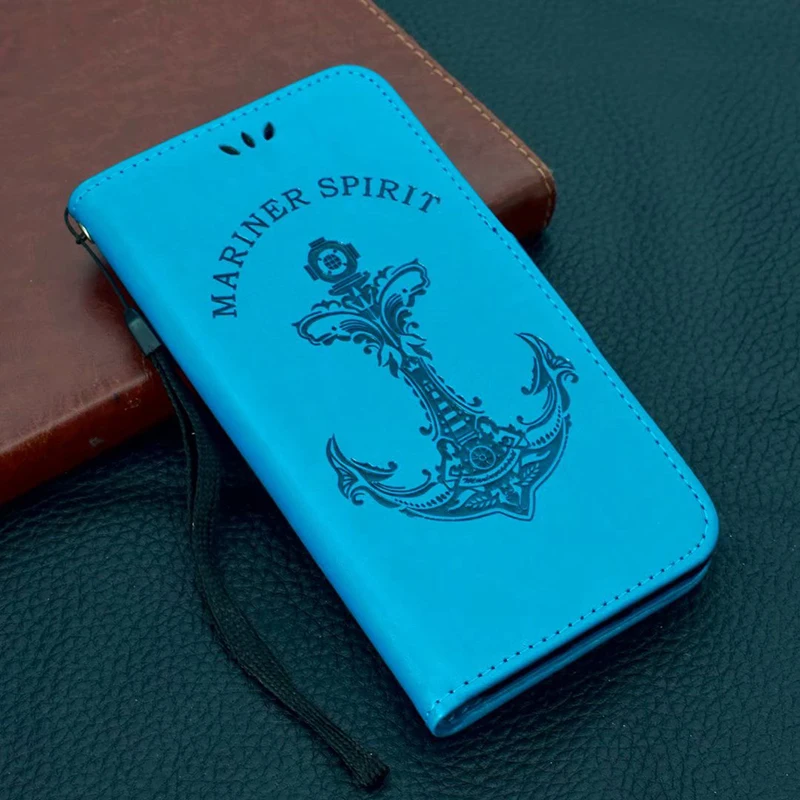 Fashion Mermaid Card Wallet Leather Phone Case for Huawei P9 P10 lite P20 pro Mate10pro Honor 9 7C 7X Nova3 Navy Spirit |