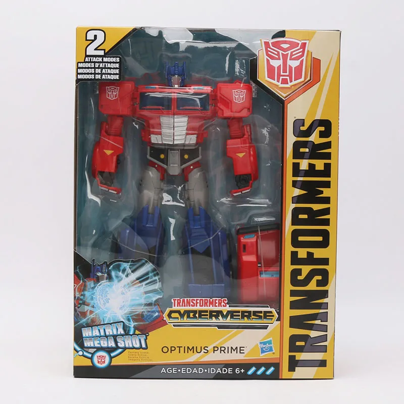 25 см Трансформеры игрушки Оптимус Прайм Cyberverse конечный класс фигурка повторяемая матрица Mega Shot атака модель Бамблби - Цвет: E1885AW01 OPTIMUS PR