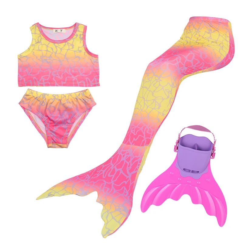 

Girls Swimming Flipper with Swimsuit Ariel Swimmable Mermaid Tail Swimming Mermaid Tails With Monofin Swimwear & Diving Fin