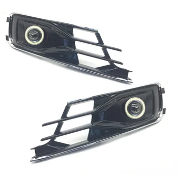 

For Audi A6 2016 3-in-1 White Angel Eyes DRL Yellow Signal Light H11 Halogen / Xenon E13 Fog Lights Projector Lens Car Styling