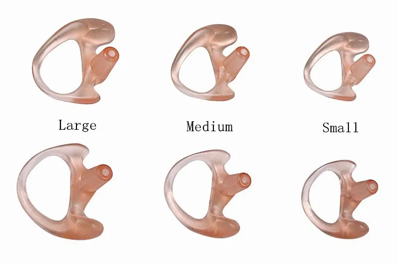 HYS Small Size Flesh Clear Ear Insert Molded Earpiece Silicon Earbud Earmold