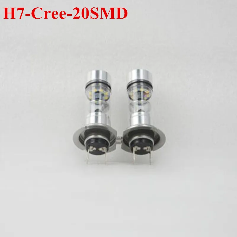 2 шт. Автомобильная Canbus Светодиодная подсветка 20SMD Cree чип 100 Вт светодиодный H7 противотуманные фары DRL огни+ обход проводки декодер для MercedesBenz