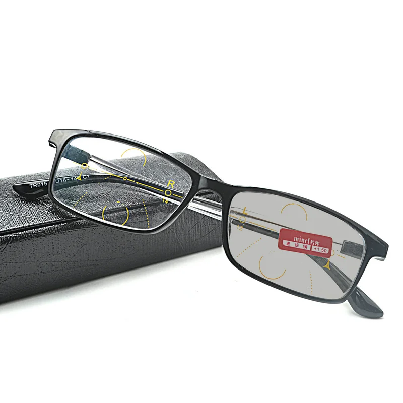 

Anti-UV-reflective Progressive Multifocal glasses Transition Sun Photochromic Reading Glasses Women See Near Far diopt FML