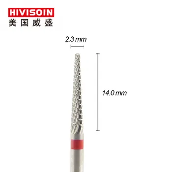 

Spiral cut fine (1407.023)- ISO134 -Tungsten Carbide Burs - HIVISOIN Carbide Nail Drill Bit&Dental Burs