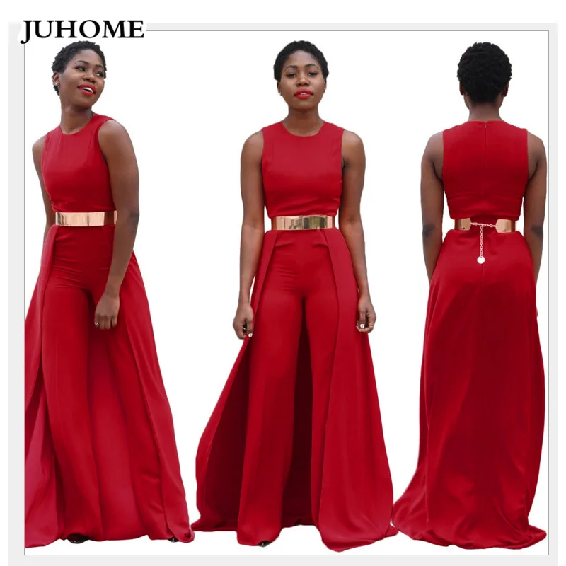 

high quality women fashion nova 2018 rompers jumpsuit One Piece Long wide leg pants Casual Party red overalls dungarees macacao