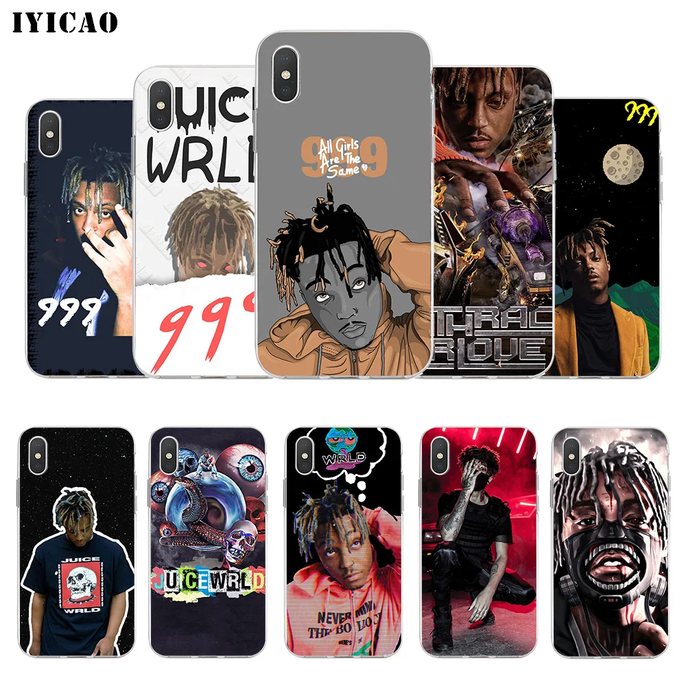 IYICAO Juice WRLD 999 Мягкий силиконовый чехол для iPhone X XR XS MAX 6 6s 7 8 Plus X 5 5S SE TPU чехол