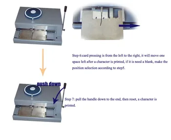 

Manual press metal plate card embosser printer machine 41character for making metal plate make max 120mm x 100mm