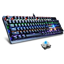 RENAULT Interruptor Mecánico Teclado 87 Teclas Retroiluminadas con Azul Teclado para Juegos de PC Anti-ghosting LED Retroiluminación Teclado Gamer