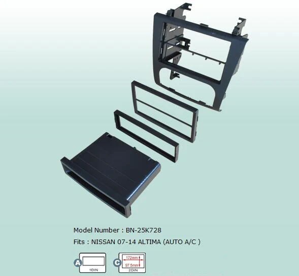 Автомобильная фассия Радио Аудио Панель рамка для Nissan Altima Авто кондиционер 2007~ Розничная /комплект