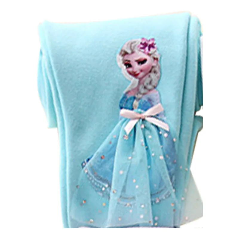 Г. Милые брюки с героями мультфильмов Эльза и Анна для девочек детские леггинсы с аниме цветные длинные штаны леггинсы для кукол с 3D рисунком принцессы одежда для детей - Цвет: Бежевый