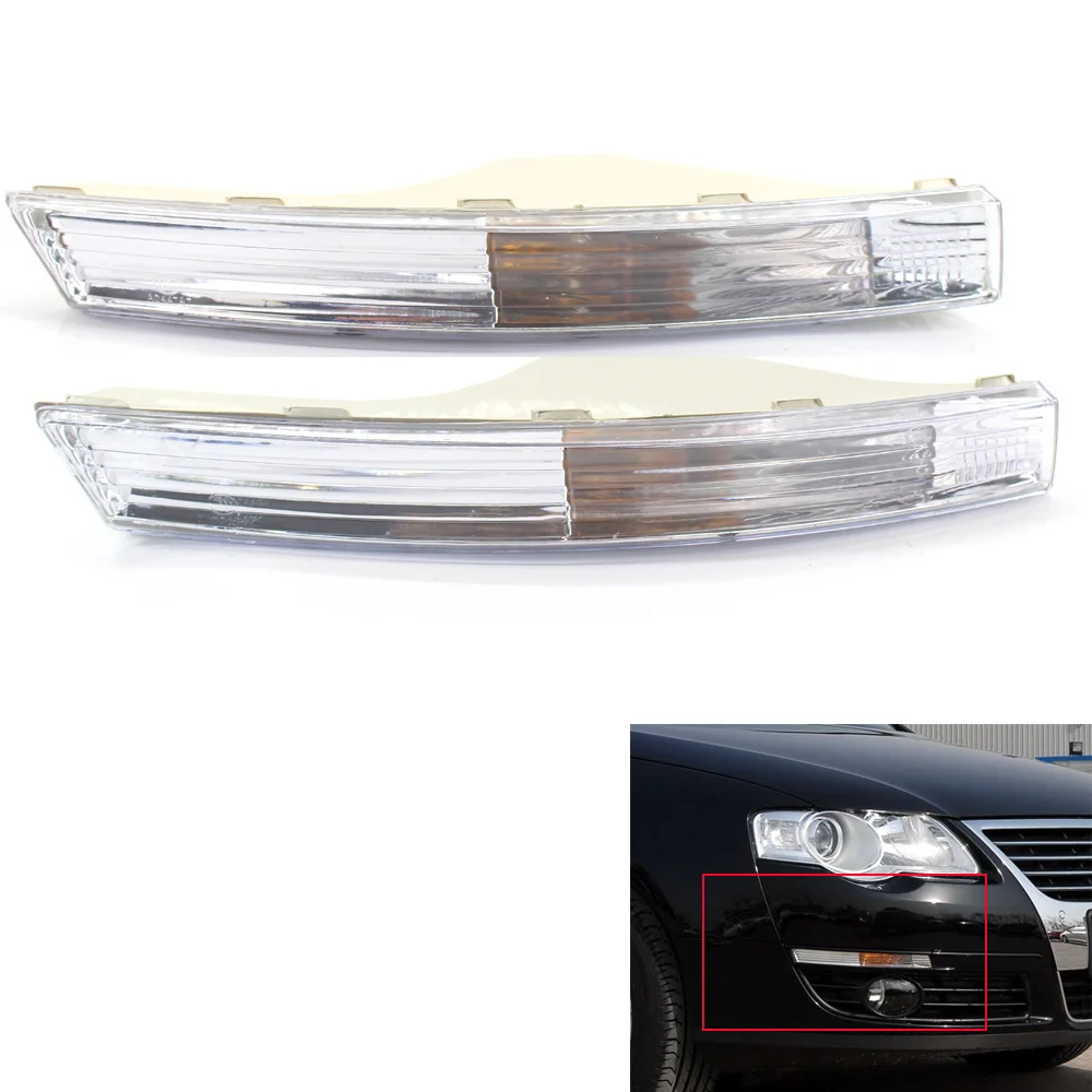 2PCS Car Styling Bumper Side Marker Front Turn Signals Light Lamps For