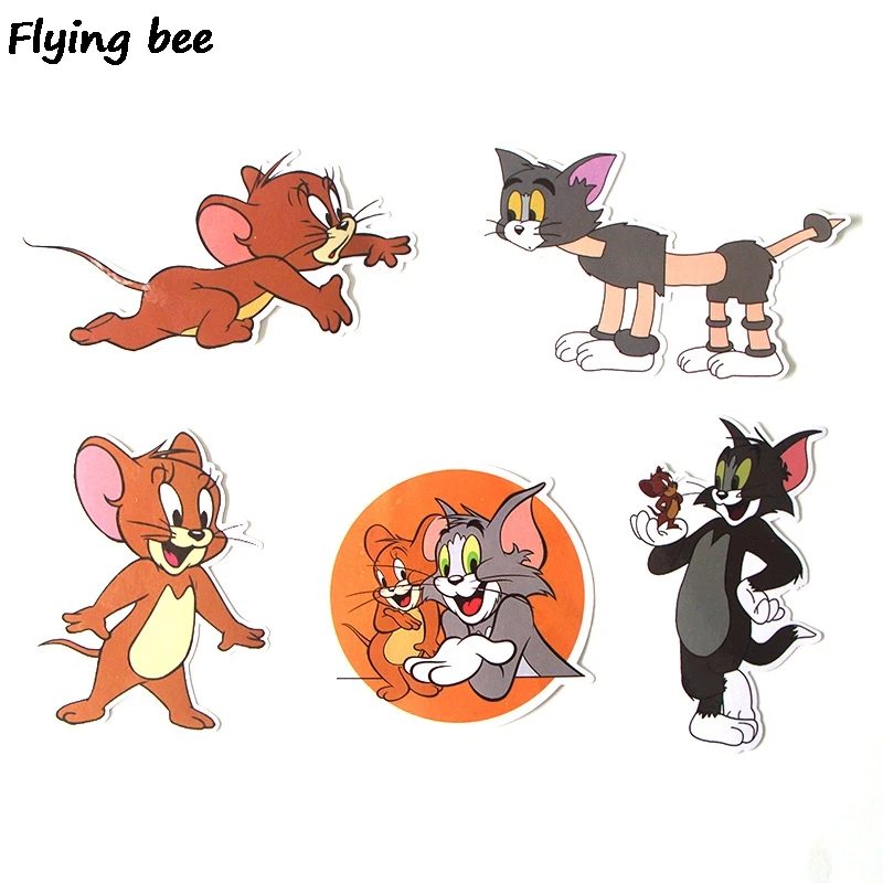 Flyingbee 17 шт. кошка мультфильм милые ПВХ наклейки Скрапбукинг для автомобиля багаж ноутбука Наклейка Спальня Diy украшения X0280