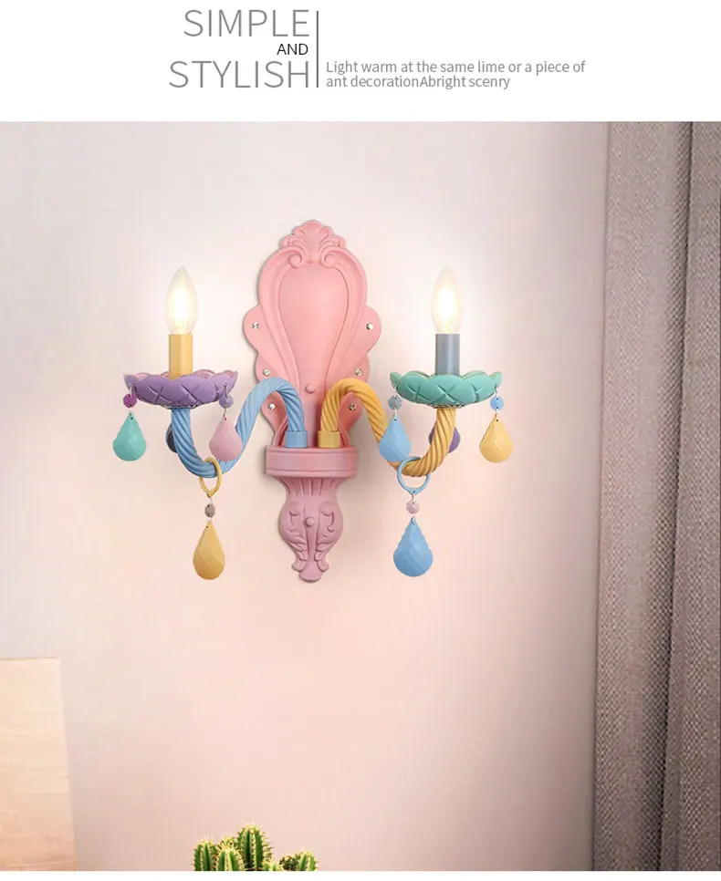 米度儿童房灯创意水晶壁灯现代简约彩色客厅电视墙壁灯北欧灯具-tmall_03