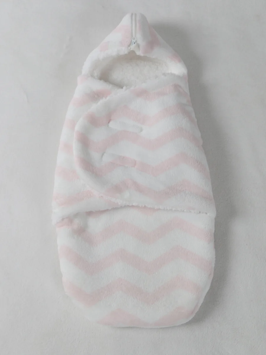 От 0 до 6 месяцев, белое детское одеяло, двухслойный флисовый детский конверт, спальный мешок для новорожденных, детское постельное белье, одеяло - Цвет: 3 fleece