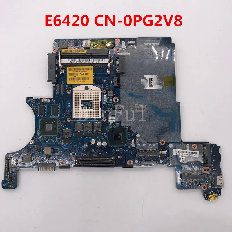 High quality For Latitude E6420 Laptop motherboard CN-0PG2V8 0PG2V8 PG2V8 PAL51 LA-6592P 4200M 512MB 100% full Tested | Компьютеры и