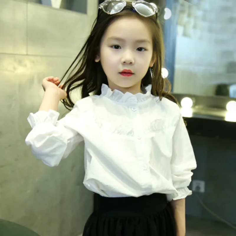 New arrival top quality baby girl ruffle collar ruffle sleeve 100