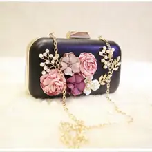 Новые 2 цвета цветы из ткани ручной работы Роскошная вечерняя сумка Свадебный клатч невесты сумка жемчужные вечерние сумочки мини кошельки Кошелек