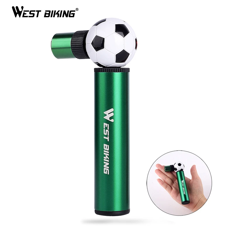 

WEST BIKING Portable 2018 Soccer Bicycle Pump Football 90 PSI Tire Inflator Bomba de ar bicicleta Bicycle Accessories Bike Pump