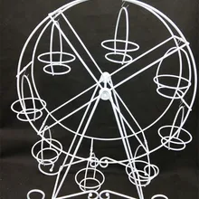 Кованого железа белый держатель для кексов с колесо обозрения дизайн торта инструменты рождественские украшения