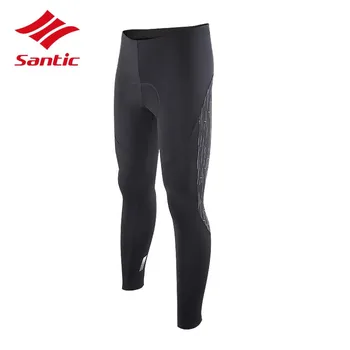 

Santic Full Cycling Pants Men Winter Fleece Warm Reflective Bike Pants 2018 Tights Bicycle Trousers Cuissard Velo Cyclisme