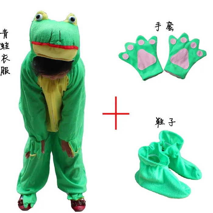 

Free shipping halloween party children frog costumes,Children cosplay animal Performance clothes+gloves+shoes