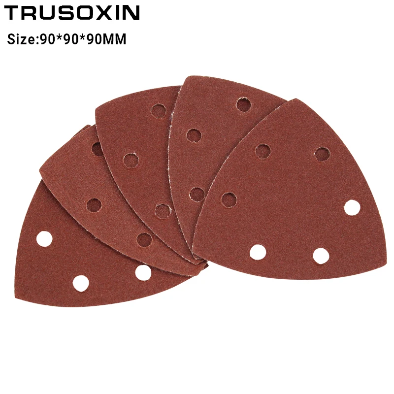 

25pcs 90mm Delta Sander Sandpaper Hook & Loop Sanding Paper Abrasive Woodworking Tools with Grit 40 60 80 100 120 150 180 240