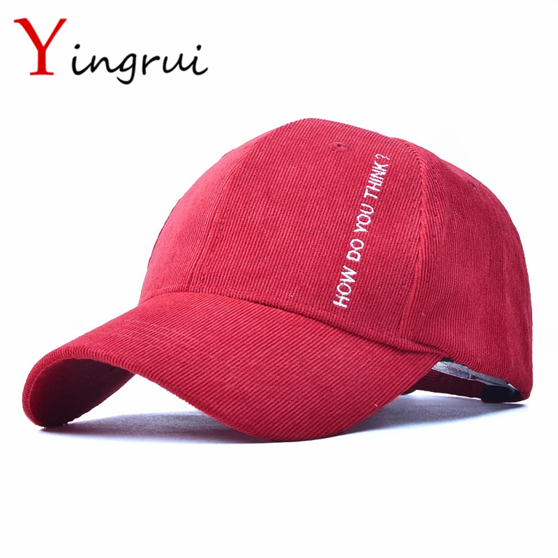 

Autumn Winter Corduroy Snapback Cap Men Women Solid Baseball Cap Simple Letters Duckbill Hats Casquette Gorras
