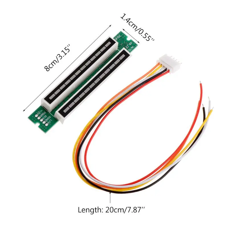 Мини двойной 12 уровень индикатор VU метр стерео усилитель доска регулируемый светильник скорость доска с режим АРУ Diy наборы