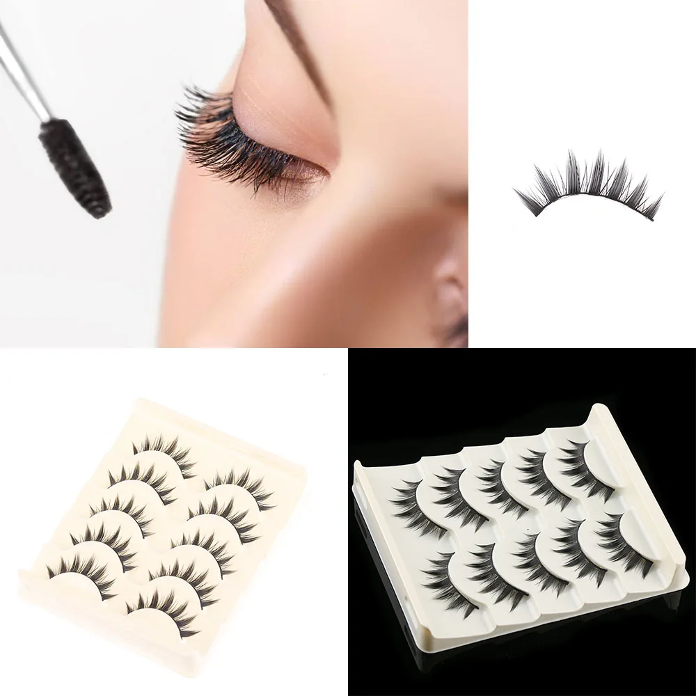 

5 Pairs/set Fashion Women Japanese Serious Makeup False Eyelashes Long Thick Eye Lash Extension Beauty Tools 2017 Hot Sale