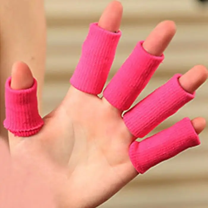 10 шт. баскетбольные спортивные перчатки для пальцев Вязаные суставы скольжения эластичные инструменты для пальцев колпачки для пальцев
