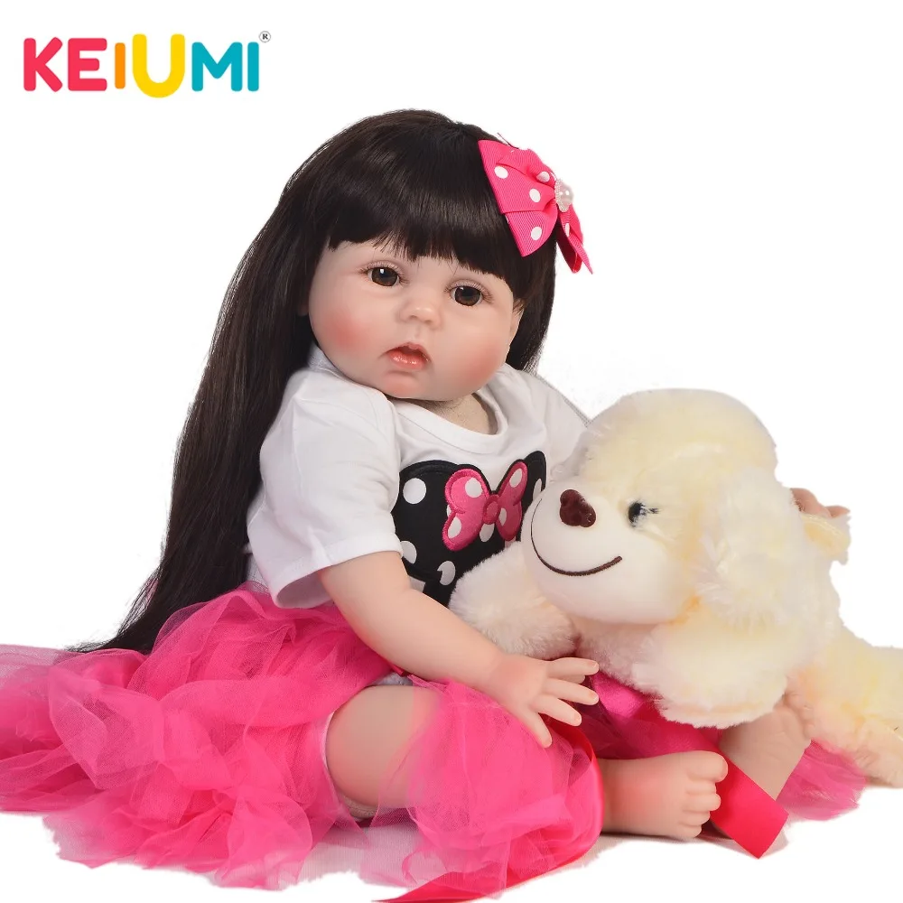 

KEIUMI Princess 22 Inch Newborn Baby Doll Cloth Body Realistic Cute Baby Doll Toy For Children's Day Kid Birthday Bdetime Gifts
